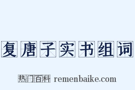 复唐子实书组词是什么意思的图片